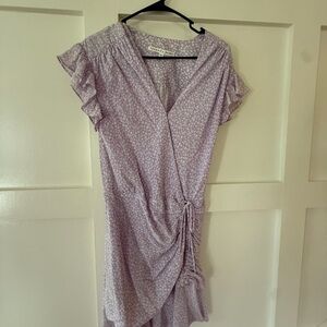 Veronica beard Lavender Floral Wrap dress